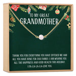 Christmas Gift for Great Grandma Pearl Necklace