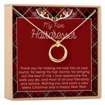 Christmas Gift for Hairdresser Linked Circles Necklace