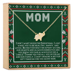 Christmas Gift for Mom Elephant Pendant Necklace