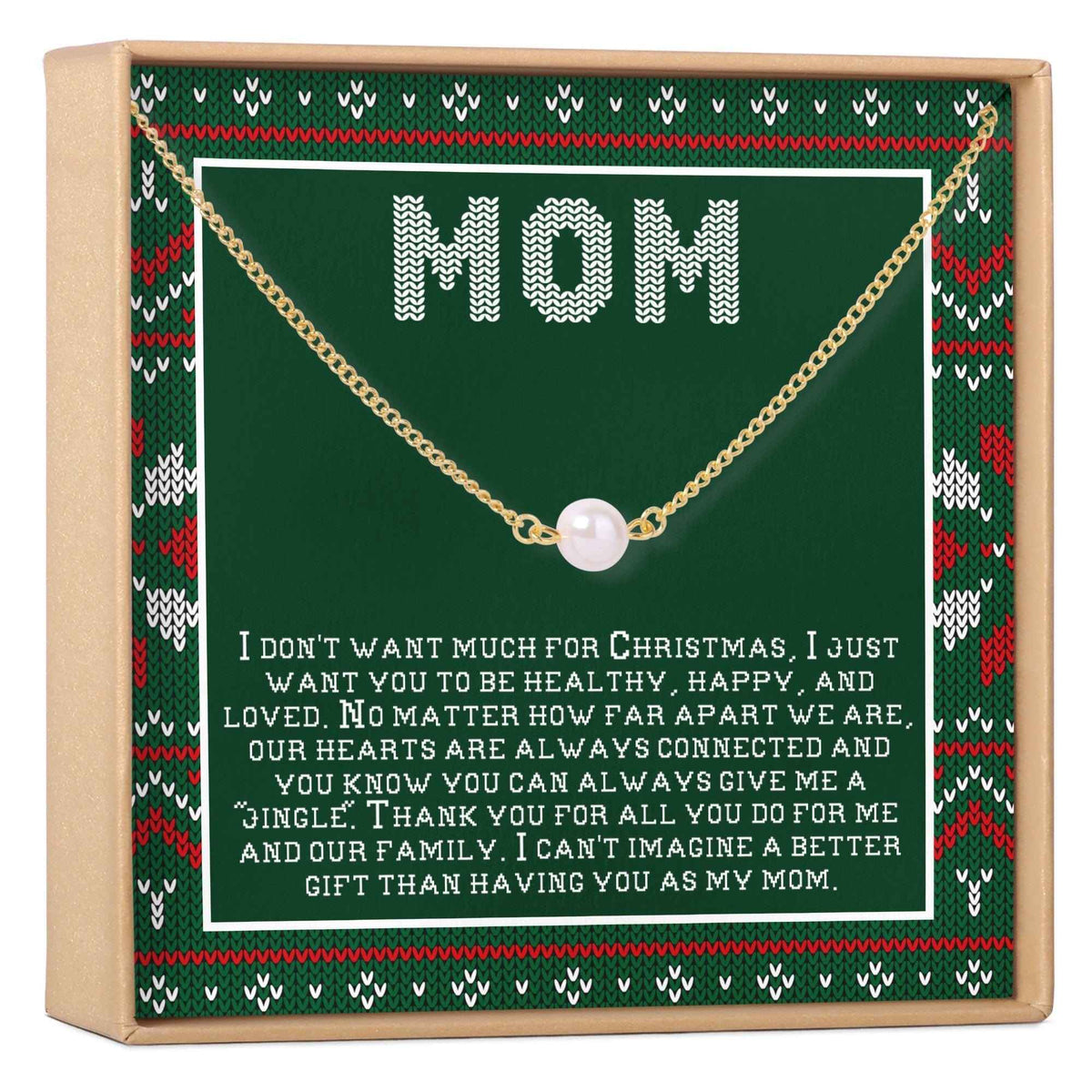 Christmas Gift for Mom Pearl Necklace