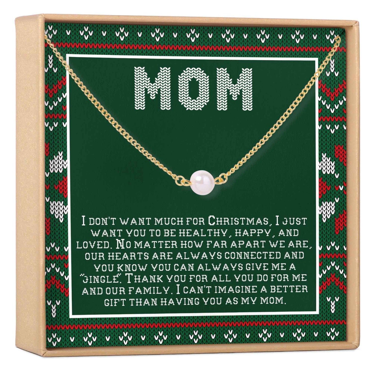 Christmas Gift for Mom Pearl Necklace