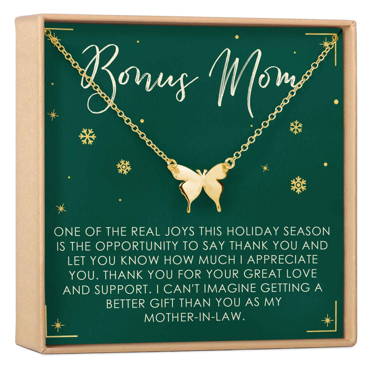 Christmas Gift for Mother in Law Butterfly Pendant Necklace