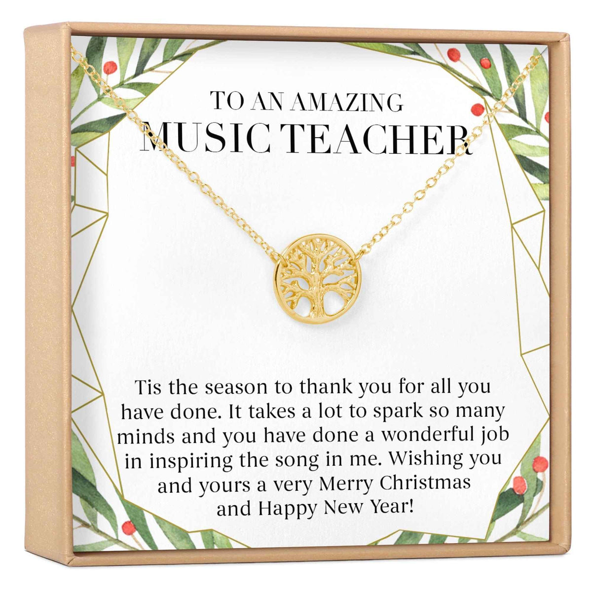 Christmas Gift for Music Teacher Necklace, Multiple Styles