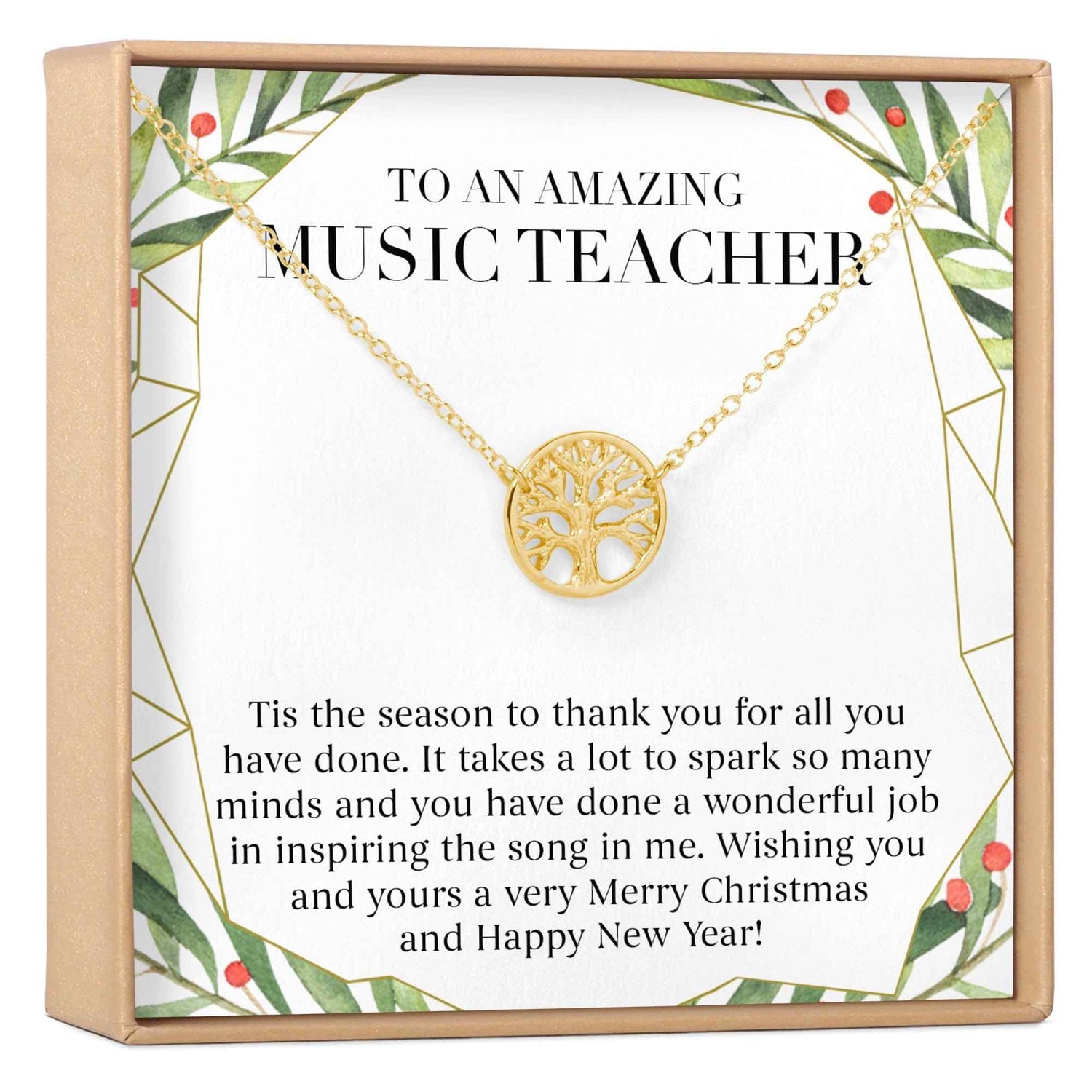Christmas Gift for Music Teacher Necklace, Multiple Styles