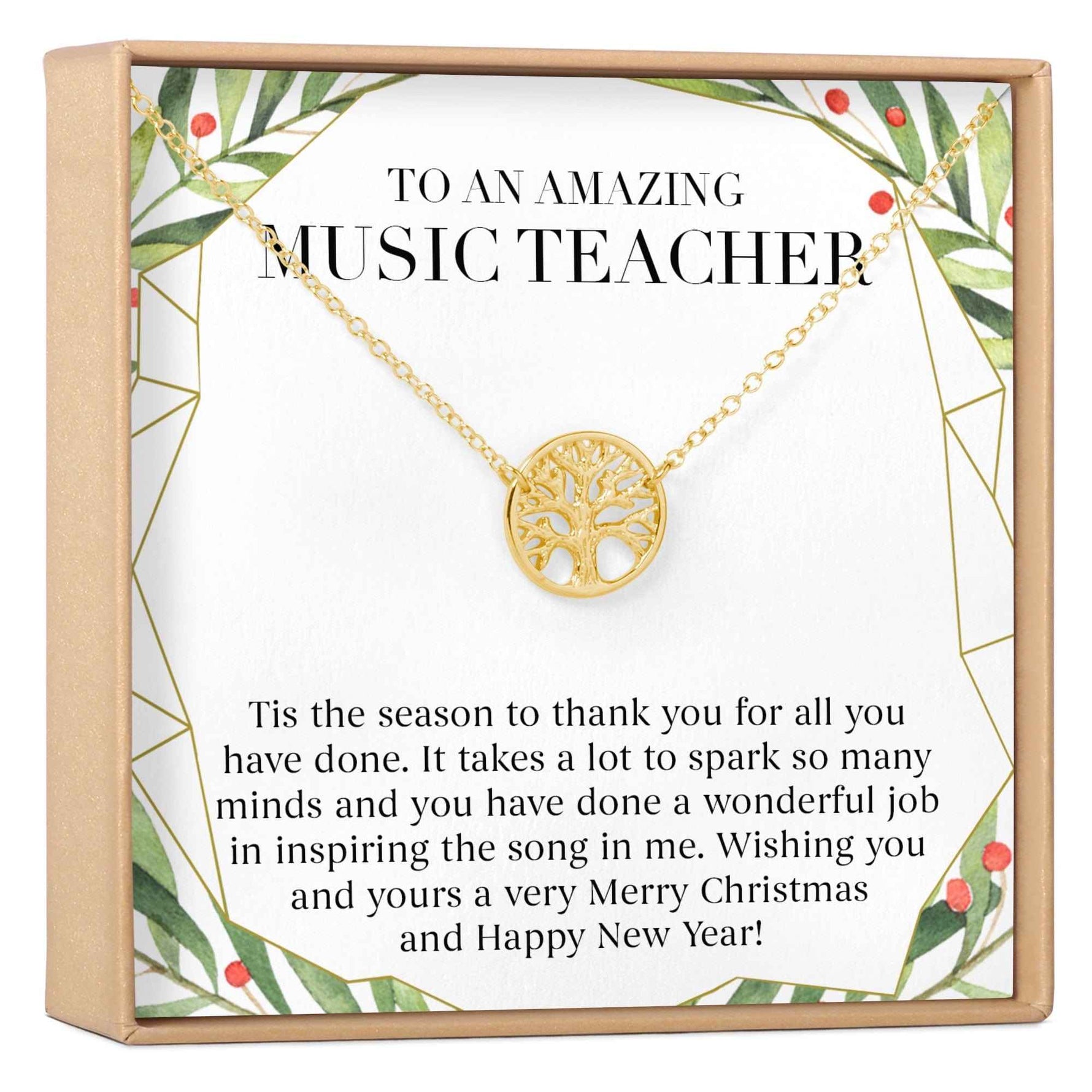 Christmas Gift for Music Teacher Necklace, Multiple Styles