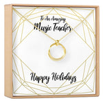 Christmas Gift for Music Teacher Necklace, Multiple Styles