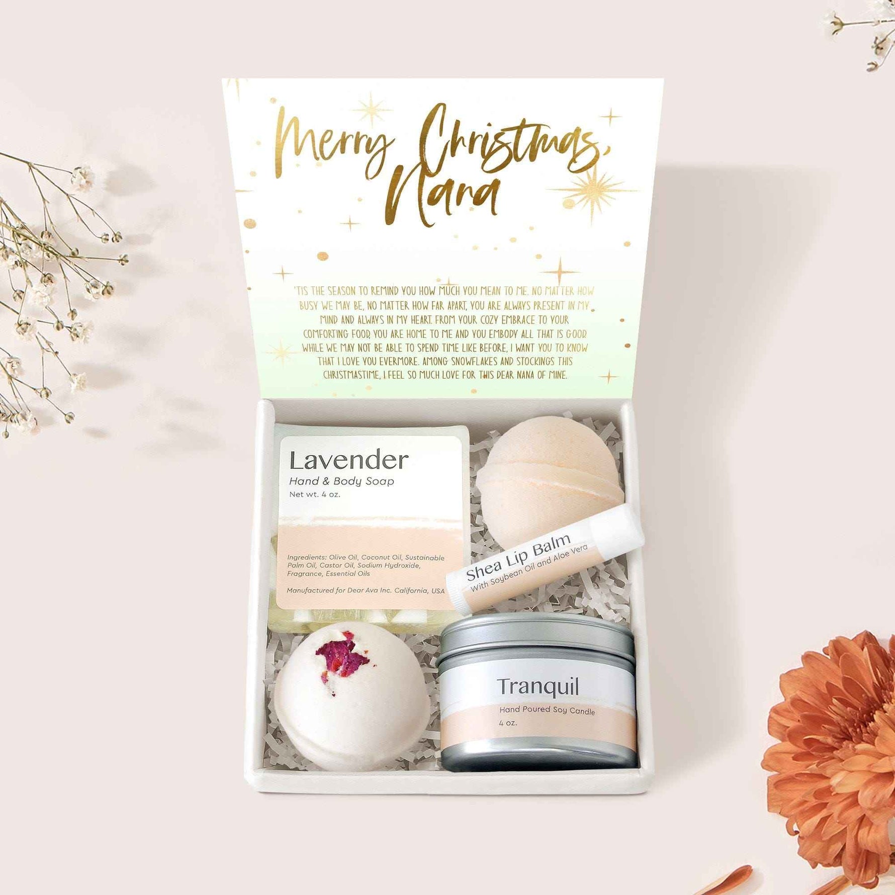 Christmas Gift For Nana Compass Necklace Gift Box Set