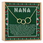 Christmas Gift For Nana Triple Circles Necklace