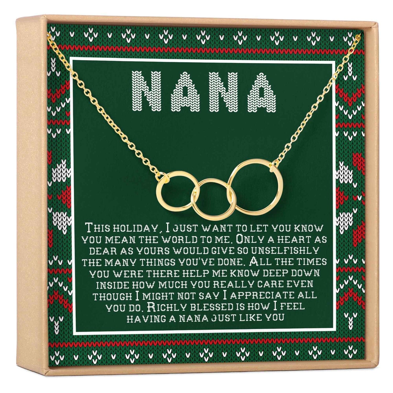 Christmas Gift For Nana Triple Circles Necklace