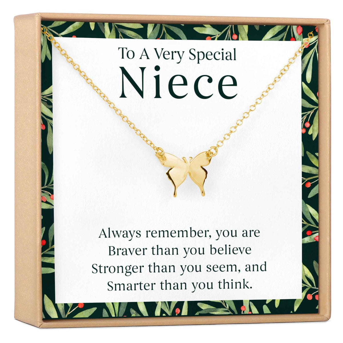 Christmas Gift for Niece Butterfly Pendant Necklace