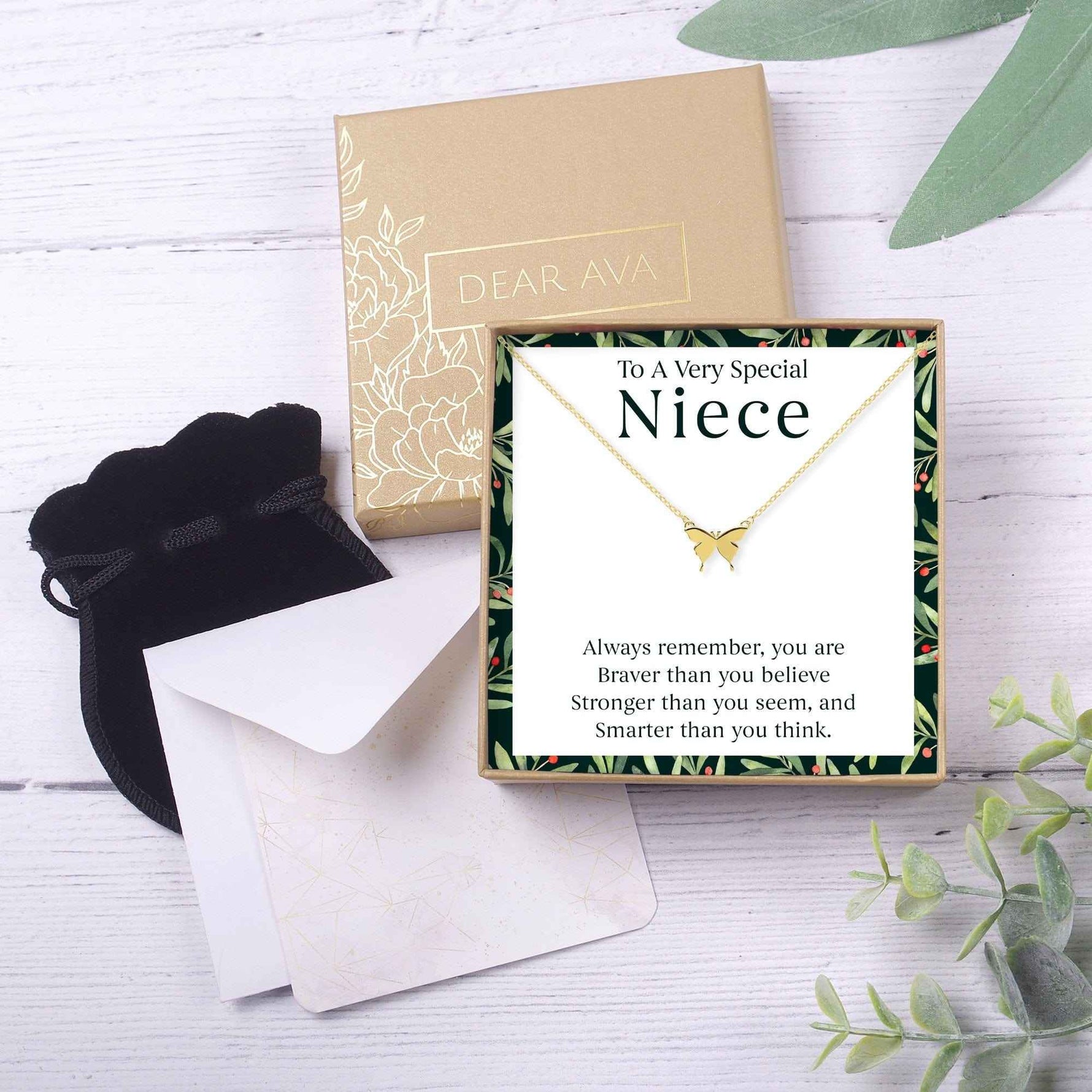Christmas Gift for Niece Butterfly Pendant Necklace