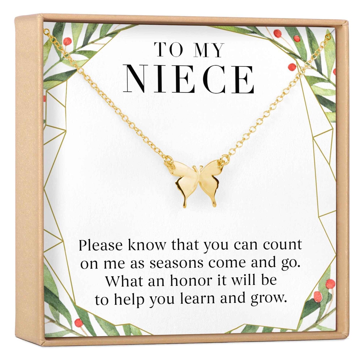 Christmas Gift for Niece Butterfly Pendant Necklace