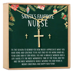 Christmas Gift for Nurse Cross earring and Necklace Set Jewelry Set