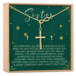 Christmas Gift for Sister Cross earring and Necklace Set Jewelry Set