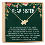 Christmas Gift for Sister Elephant Pendant Necklace