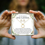 Christmas Gift for Stepdaughter Linked Circles Earring and Necklace Jewelry Set