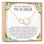 Christmas Gift for Teacher Double Circles Necklace