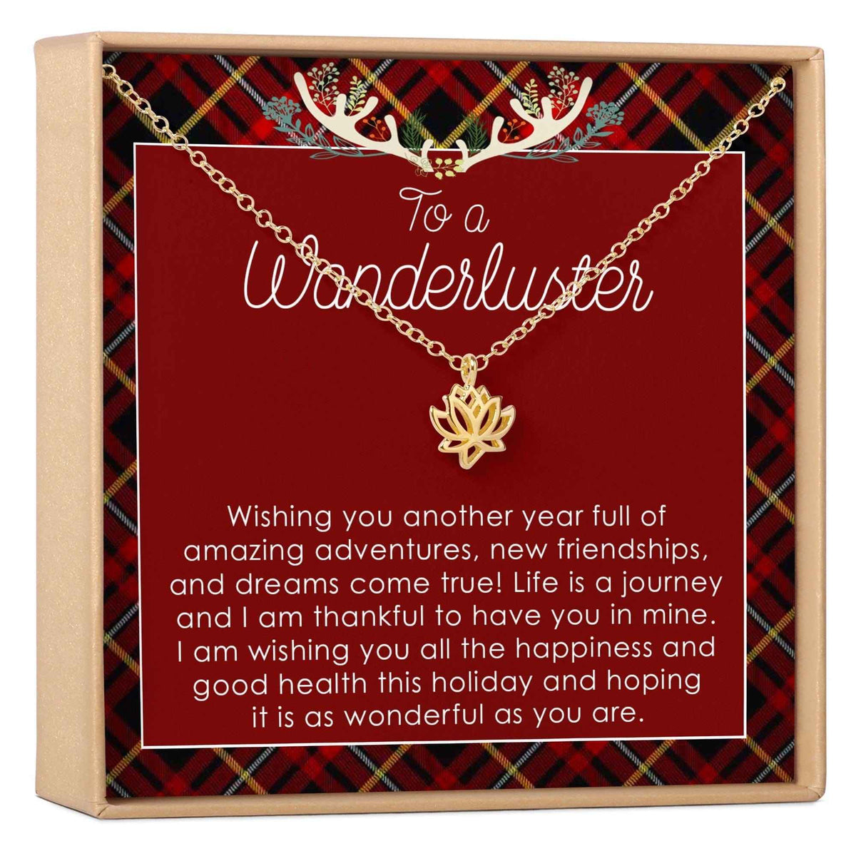 Christmas Gift for Travelers Lotus Necklace