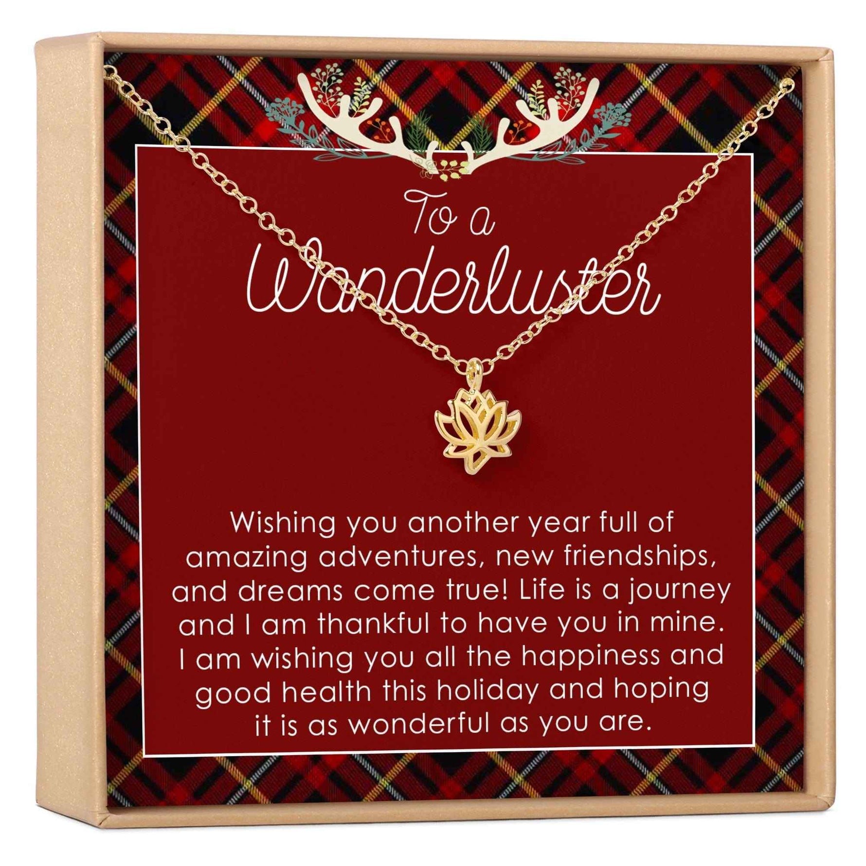 Christmas Gift for Travelers Lotus Necklace