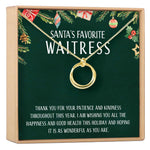 Christmas Gift for Waitress Linked Circles Necklace