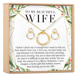 Christmas Gift for Wife Linked Circles Earring and Necklace Jewelry Set