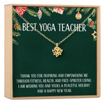 Christmas Gift for Yoga Teacher Lotus Necklace