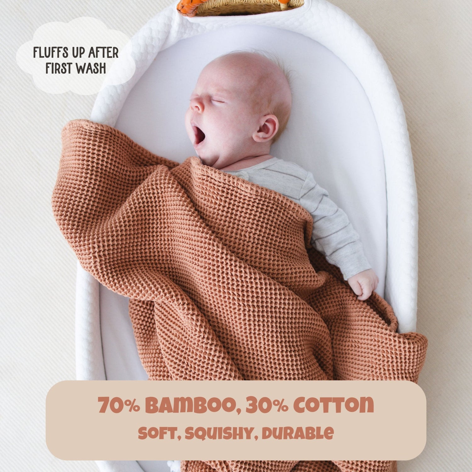 Cinnamon Waffle Baby Blanket