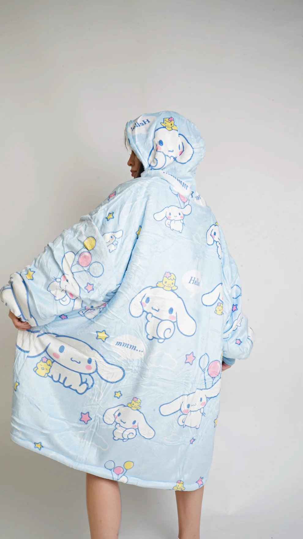 Cinnamoroll hello kitty Wearable Blanket Hoodie for Kids & Adults | OLM Toys