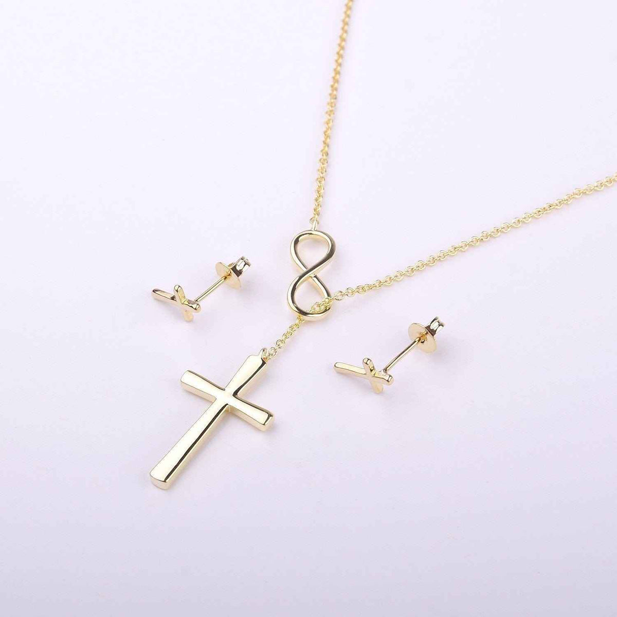 Confirmation Cross Earring and Necklace Set Jewelry Set