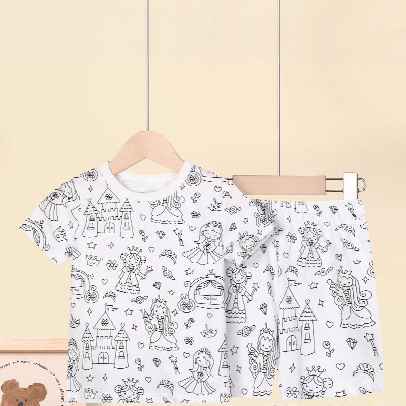 Cotton Children's Loungewear Pajamas Set