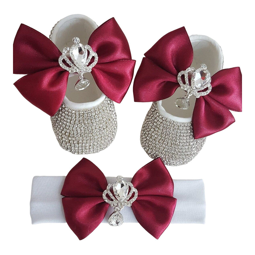 Photography Props And Headband Baby Toddler Shoes Soft Sole Suit - Cindi Book