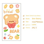 Cute Bear Clear Water Cup Stickers Children's Cartoon Korean Journal Material Mobile Phone Cup Decoration - Cindi Book