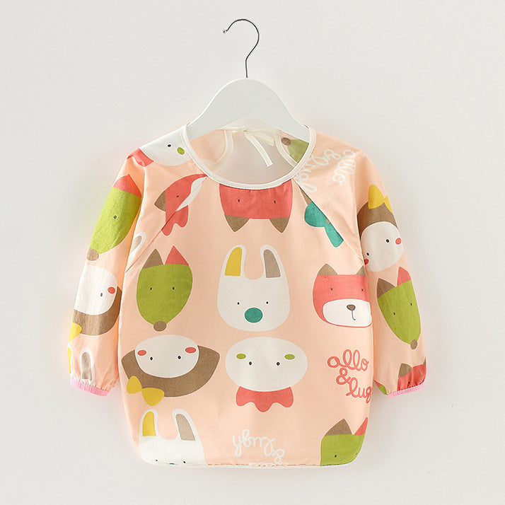 Baby Dinner Coverall Bib Spring And Autumn Long Sleeve Apron - Cindi Book