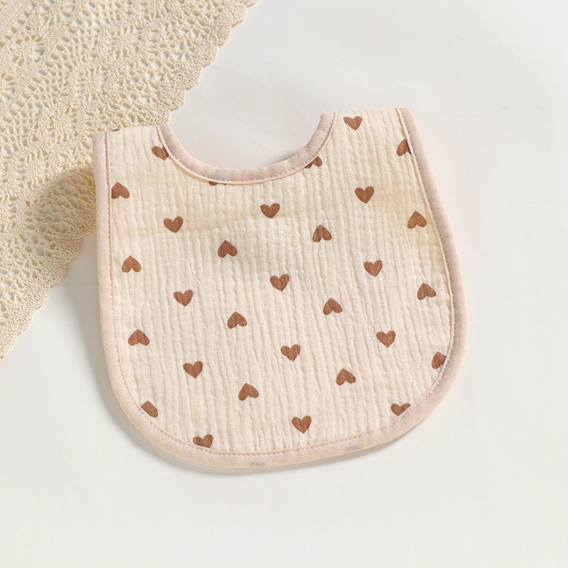 Cotton Gauze U-Shaped Bib Baby Saliva Towel