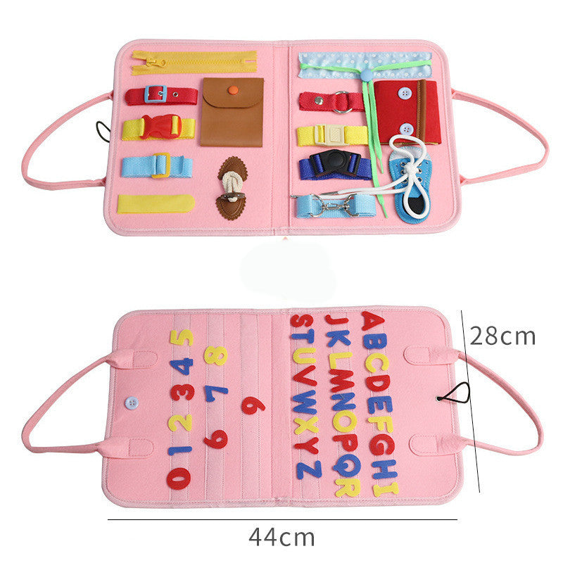 New Busy Book Children's Busy Board Dressing And Buttoning Learning Baby Early Education Preschool Sensory Learning Toy - Cindi Book