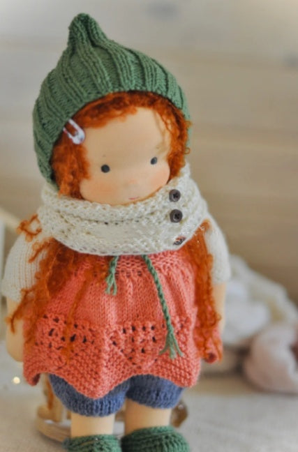 Handmade Plush Doll Golden Curly Girl Finished Product - Cindi Book