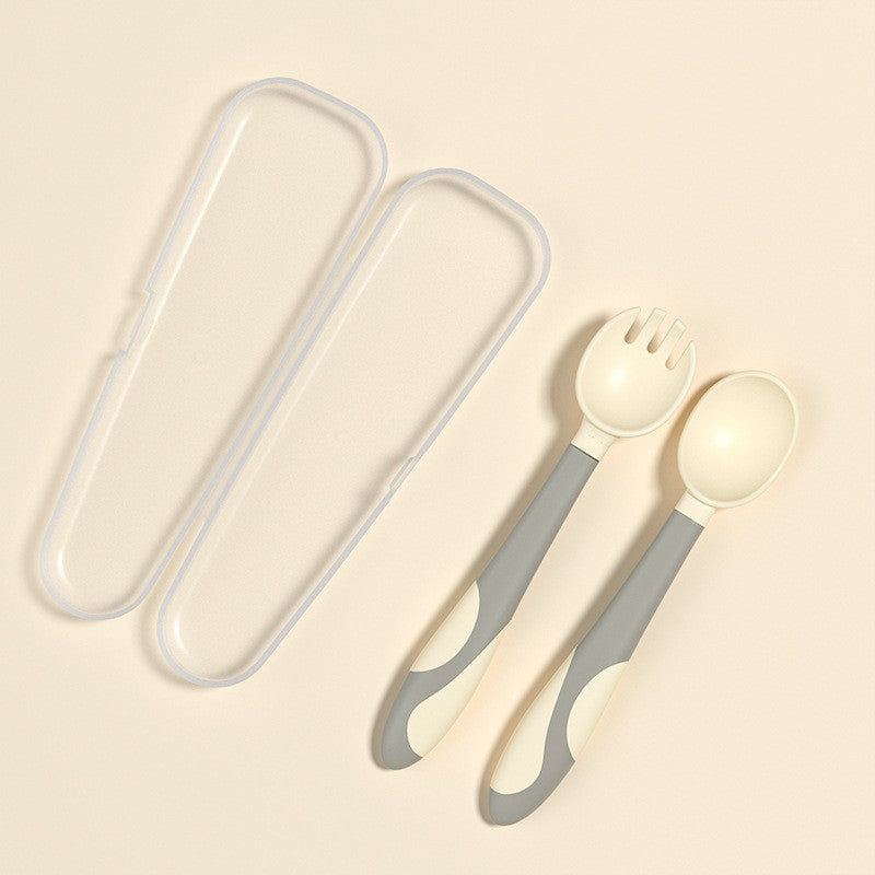 Baby Training Fork Spoon Twist Spoon Children's Tableware Set - Cindi Book
