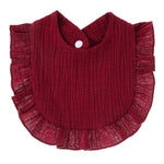 Ruffled Cotton Gauze Lace Bib Saliva Pocket - Cindi Book