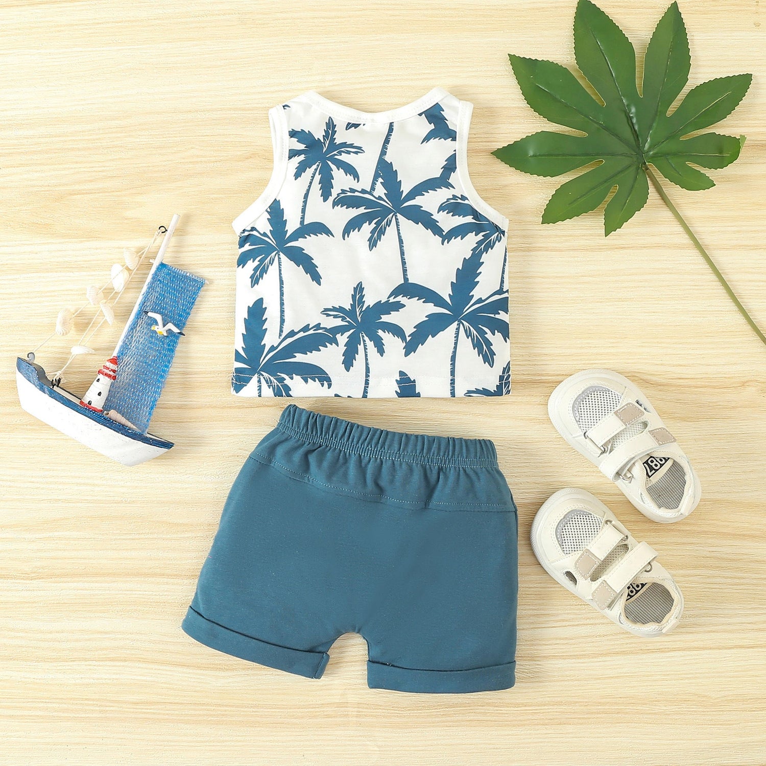 Spring Leisure Printed Vest Shorts Set - Cindi Book