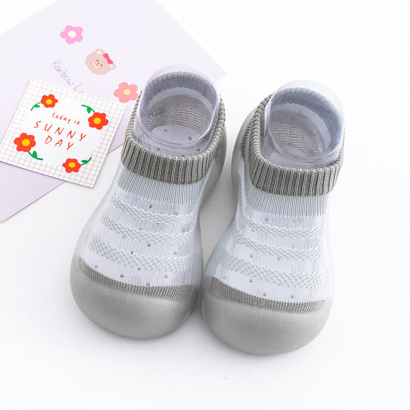 Baby Ice Silk Non-slip Socks Shoes Soft Bottom Breathable - Cindi Book