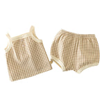 Baby Suit Summer Pajamas New Korean Style Infant Thin Suspenders Vest Shorts Boys 'and Girls' Home Wear - Cindi Book