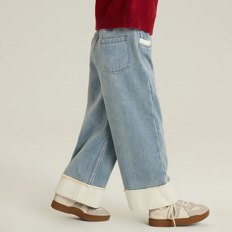 Boys And Girls Casual All-matching Straight Pants - Cindi Book