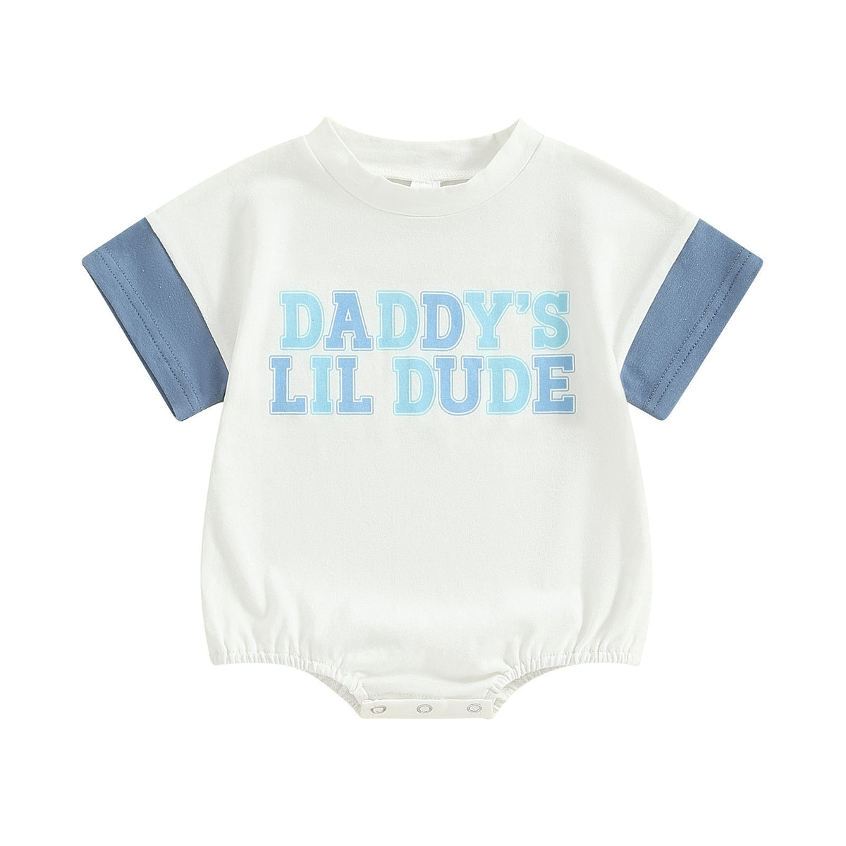 Father's Day Mother's Day Letter Multicolor Printing Short Sleeve Rompers Romper - Cindi Book