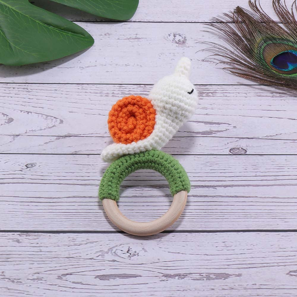 Baby Rattle Hand Woven Cartoon Animal Bracelet Newborn Soothing Doll - Cindi Book