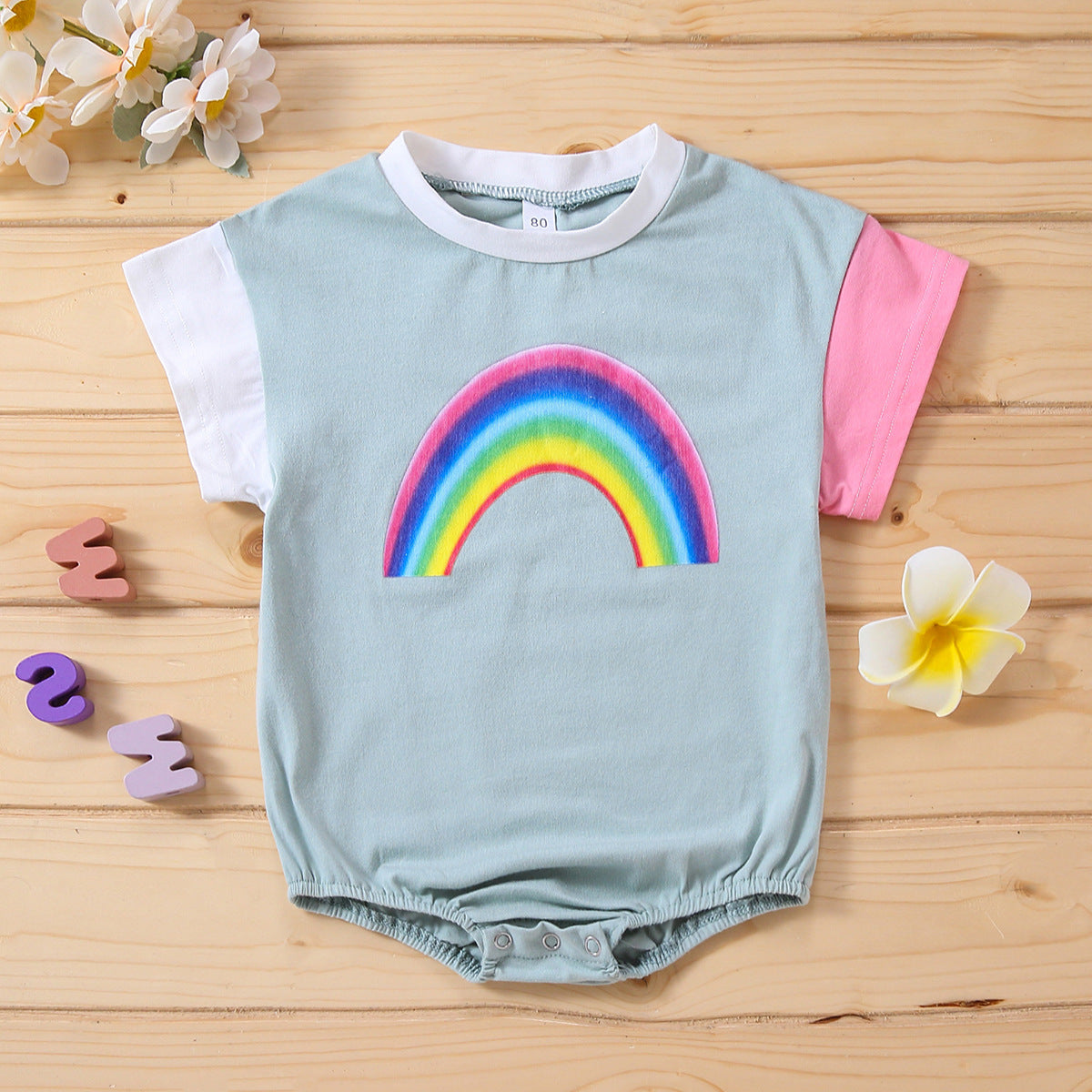 Spring Spot Cotton Pink Short-sleeved Non-hooded Wholesale Thin Women's Pullover Summer Jumpsuit - Cindi Book