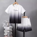 Boys' Casual Short Sleeve T-shirt Top Shorts Two-piece Set - Cindi Book