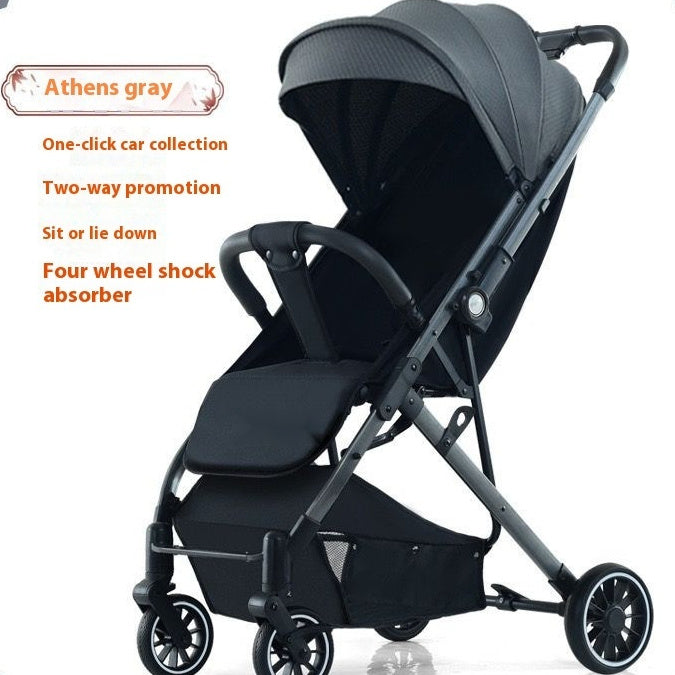 Pull Rod Type Summer Ultra-light Stroller Four Minus - Cindi Book