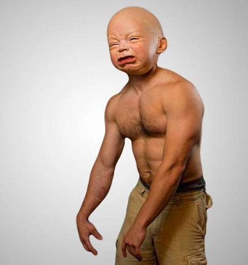 Crying Mask Funny S Y Angry Baby Face Latex Mask Headgear Halloween - Cindi Book