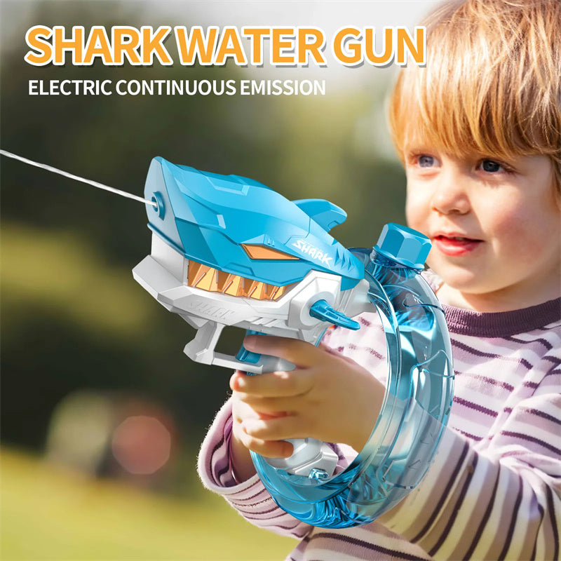 New Shark Electric Water Gun Toys Fully Automatic Continuous Fire Water Gun Large Capacity Beach Summer Children's Water Playing Toys - Cindi Book