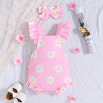 Short Sleeve Casual Rompers Jumpsuit Girls With Headdress - Cindi Book